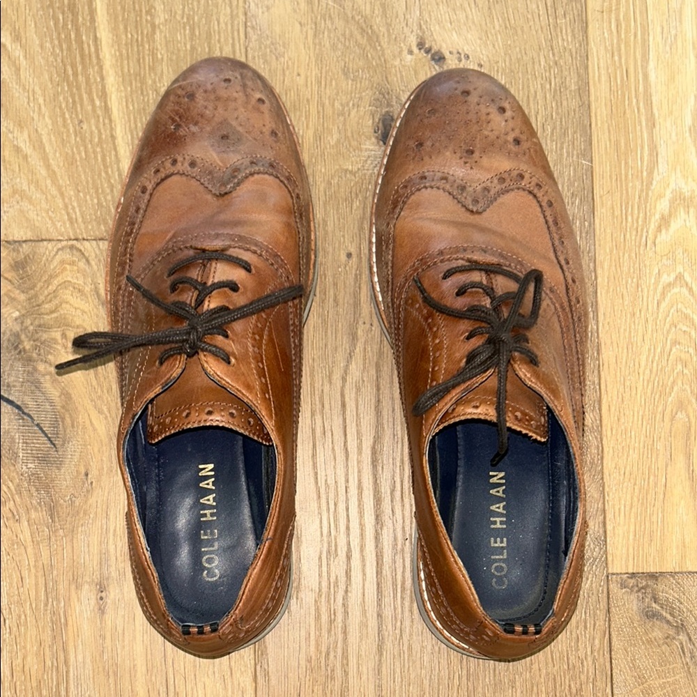 Cole Haan Men's Brown Leather Oxford Shoes size 10